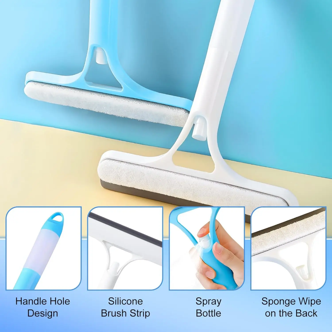 Nettoyeur de Vitres 3-en-1 avec Réservoir Vaporisateur Intégré – Sans Traces