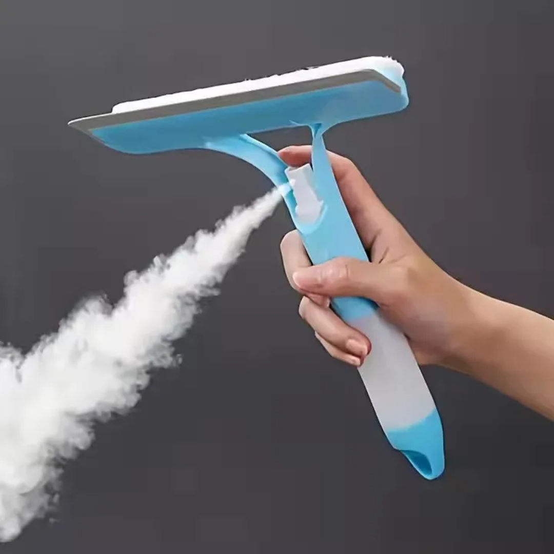 Nettoyeur de Vitres 3-en-1 avec Réservoir Vaporisateur Intégré – Sans Traces