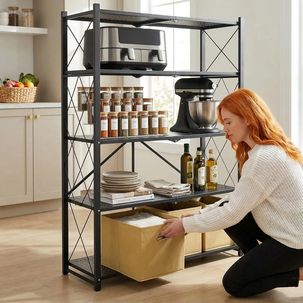 Étagère de rangement pliable 5 niveaux