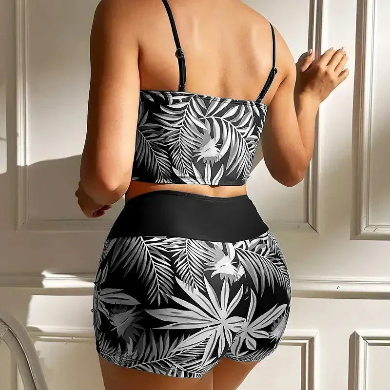 Ensemble de Bikini taille haute à contrôle du ventre