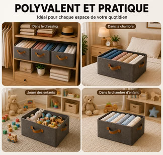 LOT DE 3 BACS DE RANGEMENTS