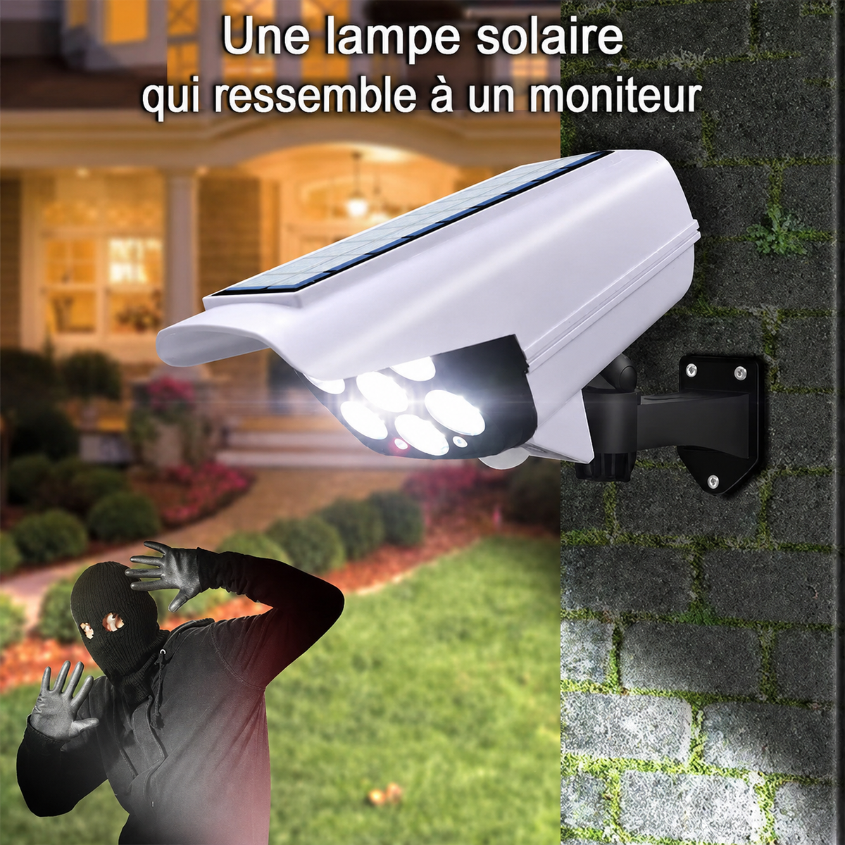 Lampe solaire à détecteur de mouvement