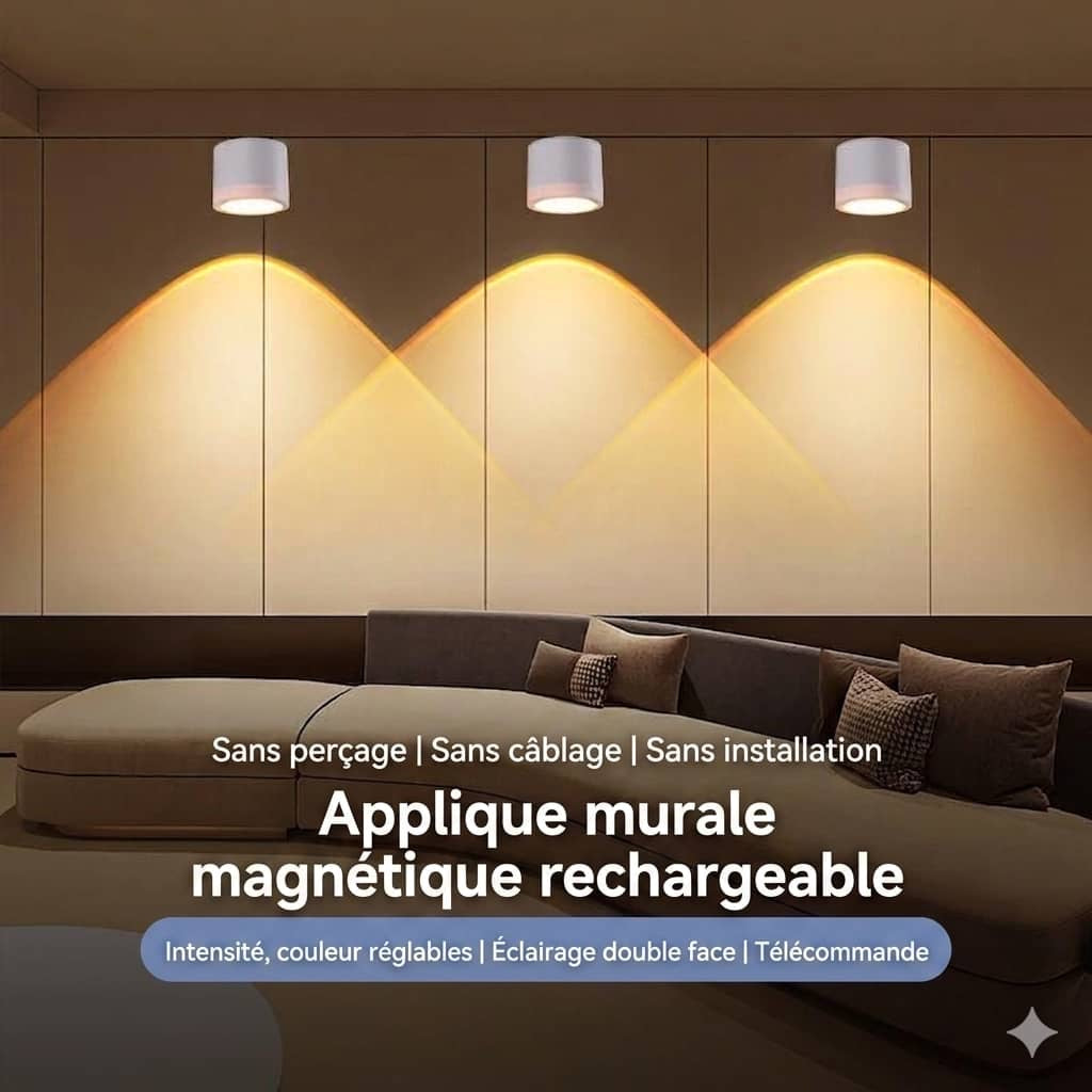 APPLIQUE MURALE RECHARGEABLE SANS FIL