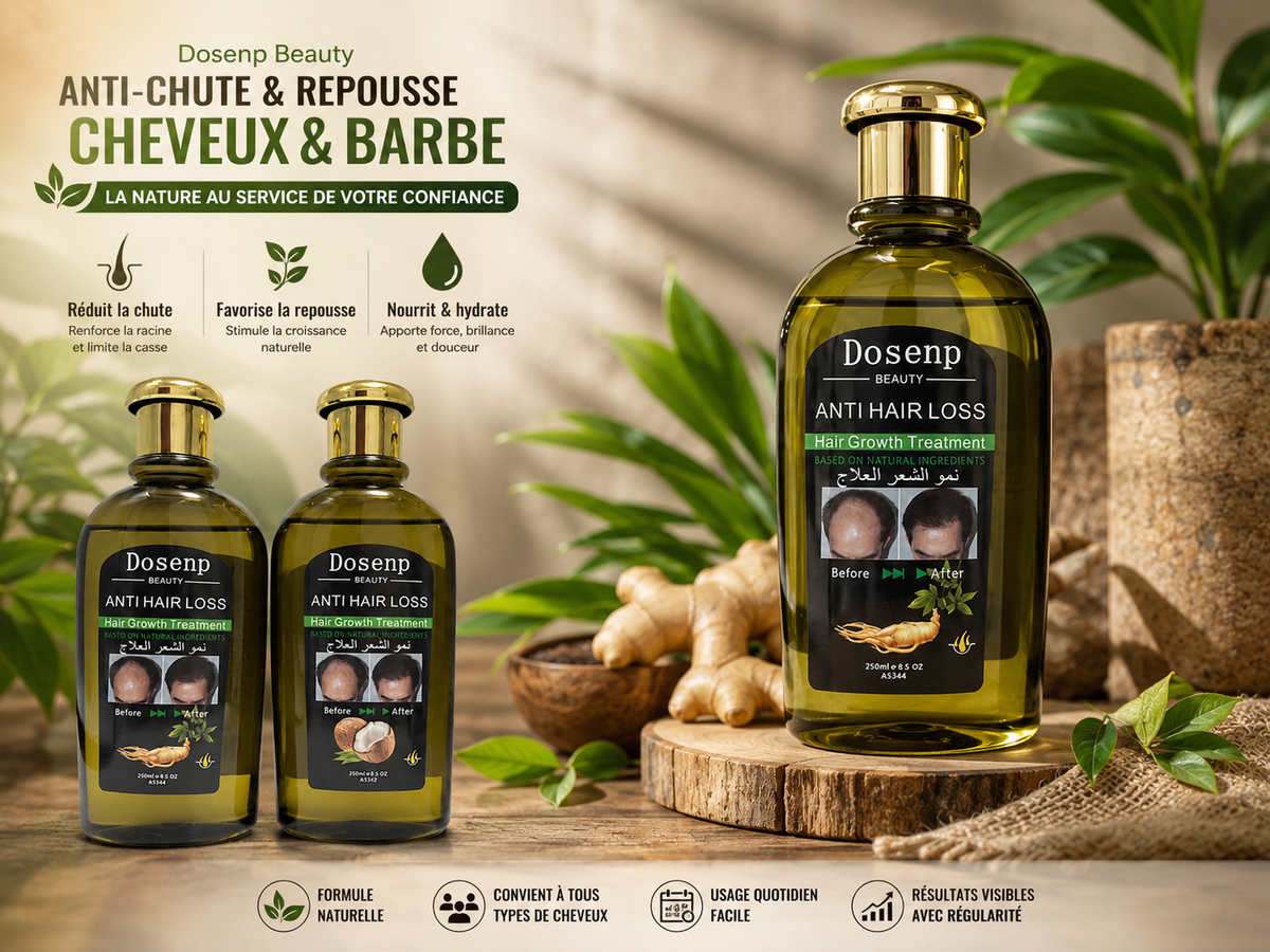 Huile Anti-Chute & Repousse Cheveux et Barbe
