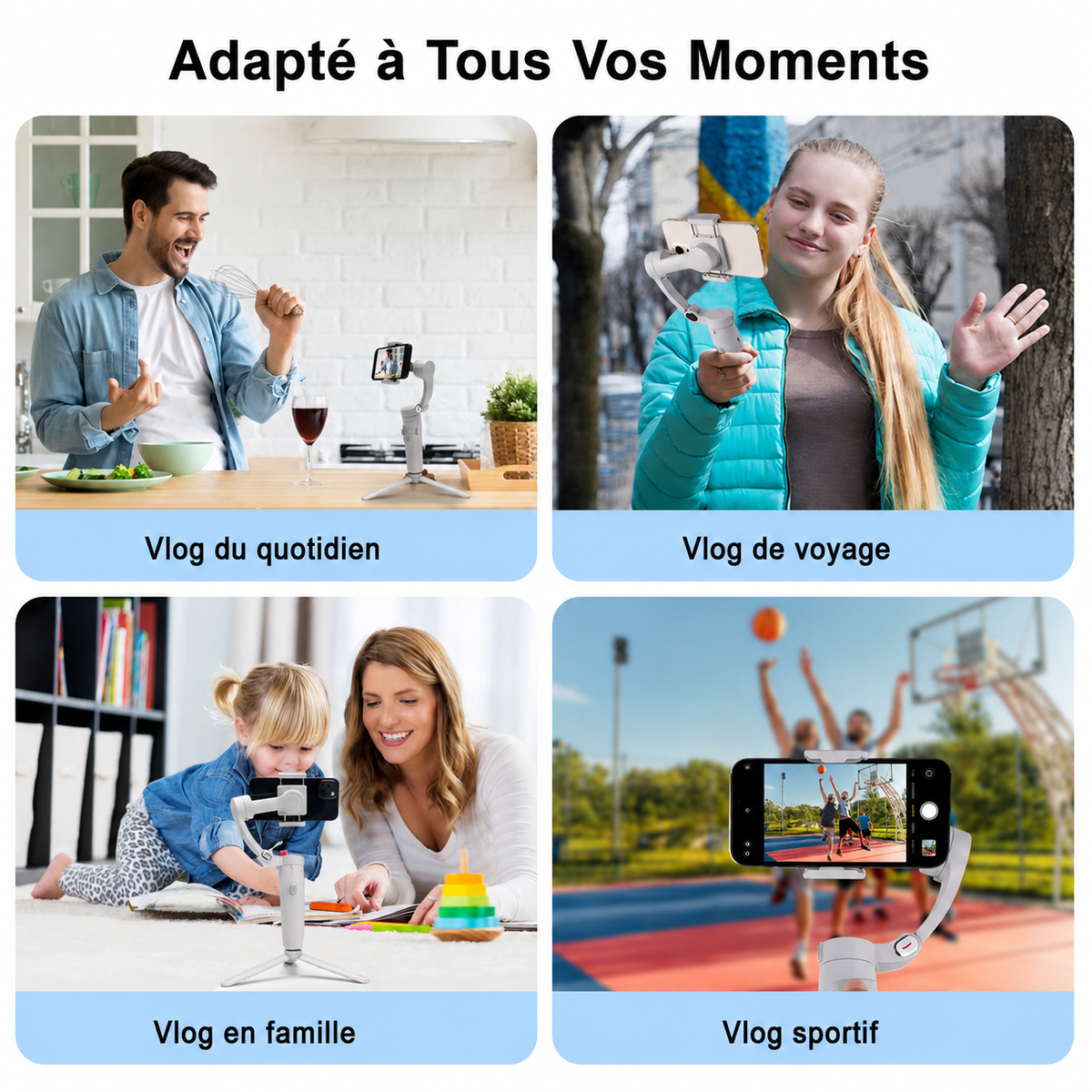 Stabilisateur smartphone 3 Axes portable