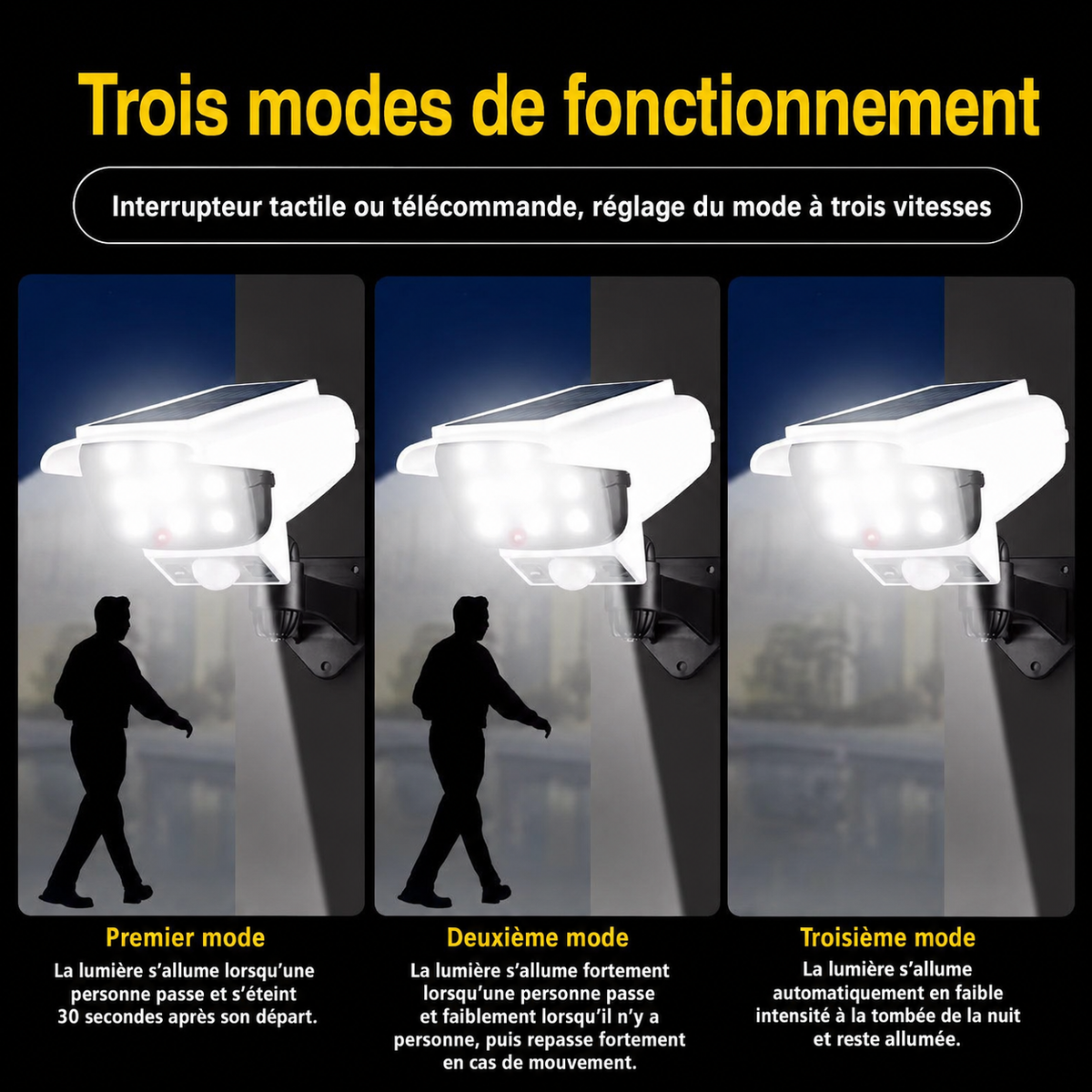 Lampe solaire à détecteur de mouvement