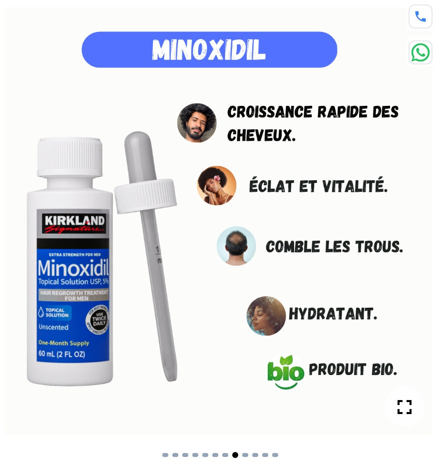 Minoxidil 5% – Traitement Anti-Chute & Repousse des Cheveux
