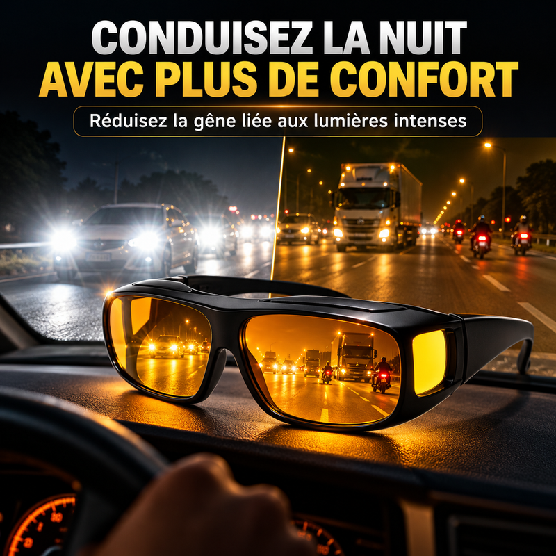 Lunettes de conduite nocturne Anti-Éblouissement