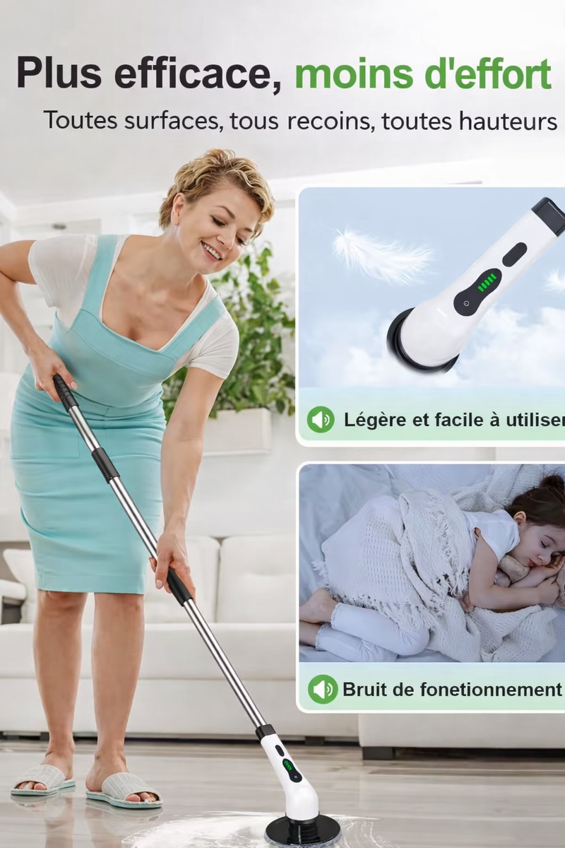 Brosse de nettoyage électrique rechargeable