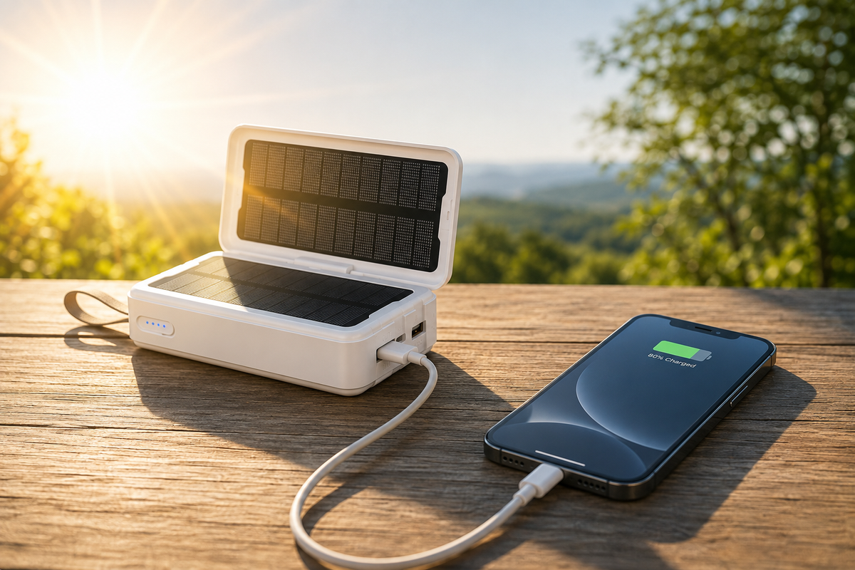 Power bank solaire 20 000 mAh – vue 2