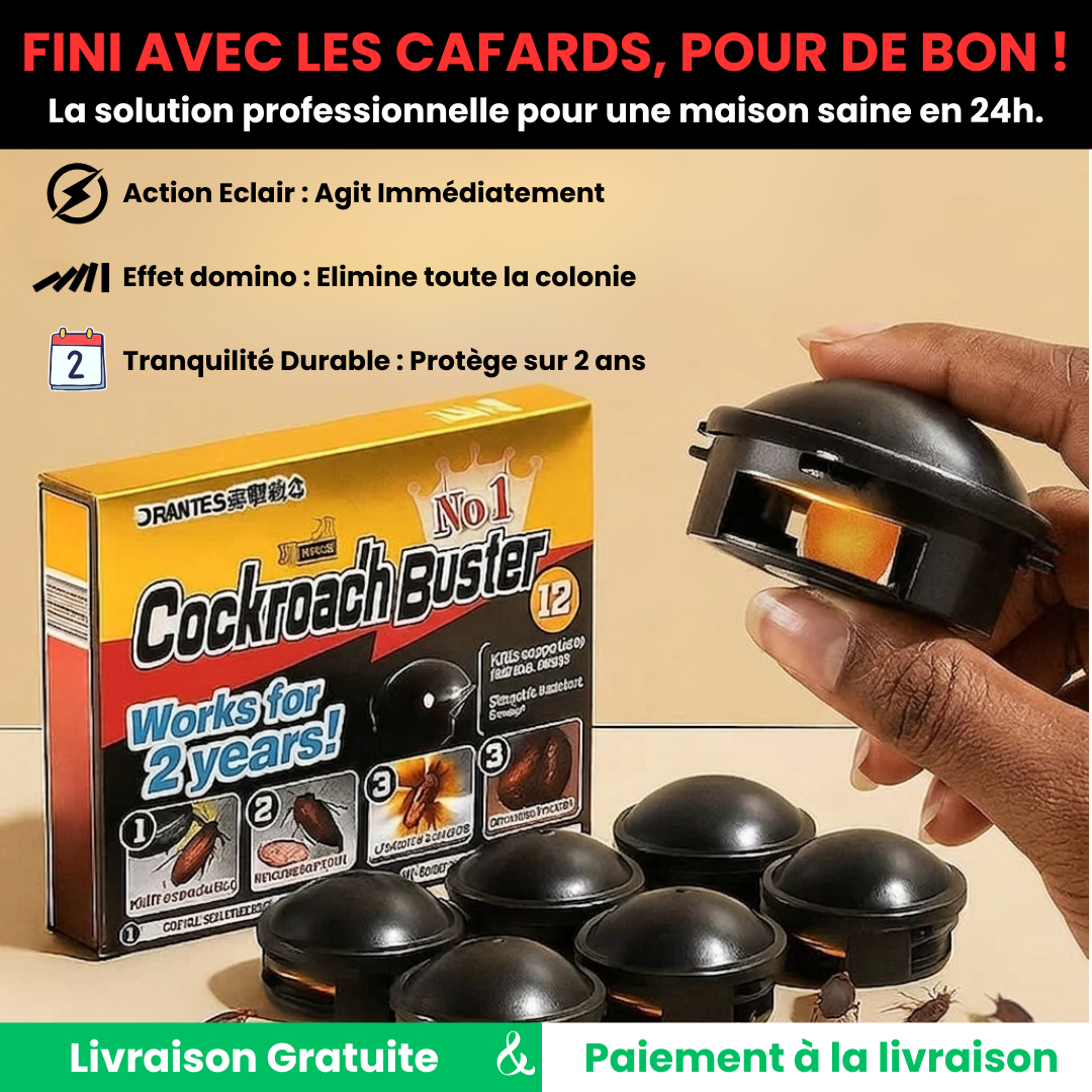 Boîte de 12 pièges anti-cafards et fourmis RHAKE