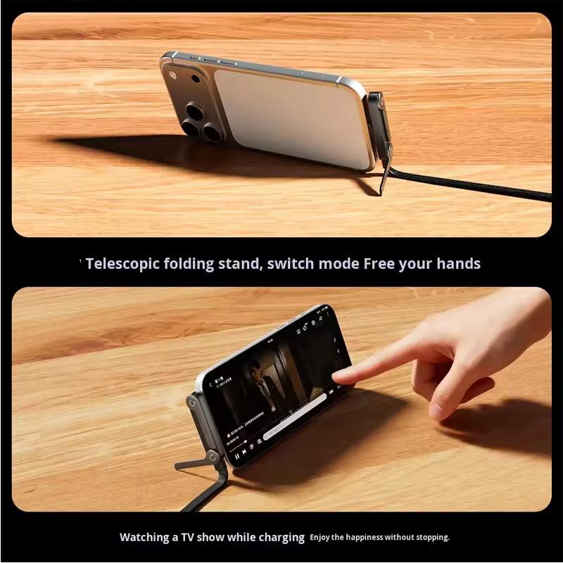 Câble Charge Rapide 240W avec Support Téléphone Intégré (Pliable)