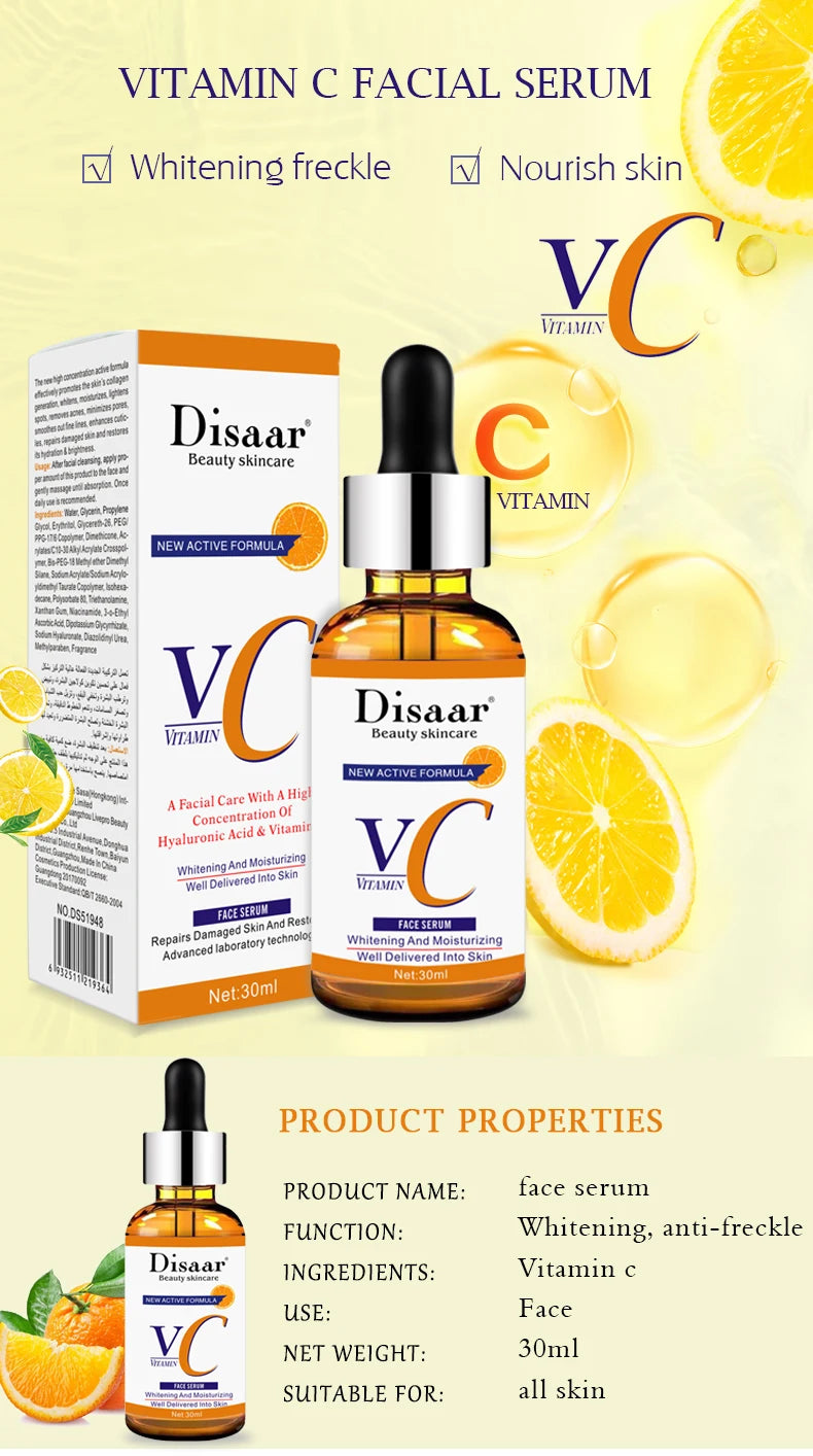 Sérum Vitamine C Disaar 30 ml – Éclat & Teint Unifié
