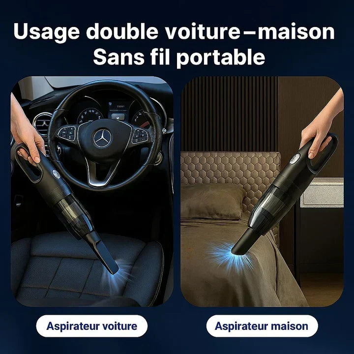 Pack Conduite Sereine : Support Téléphone Magnétique 720° + Aspirateur Voiture 2 en 1