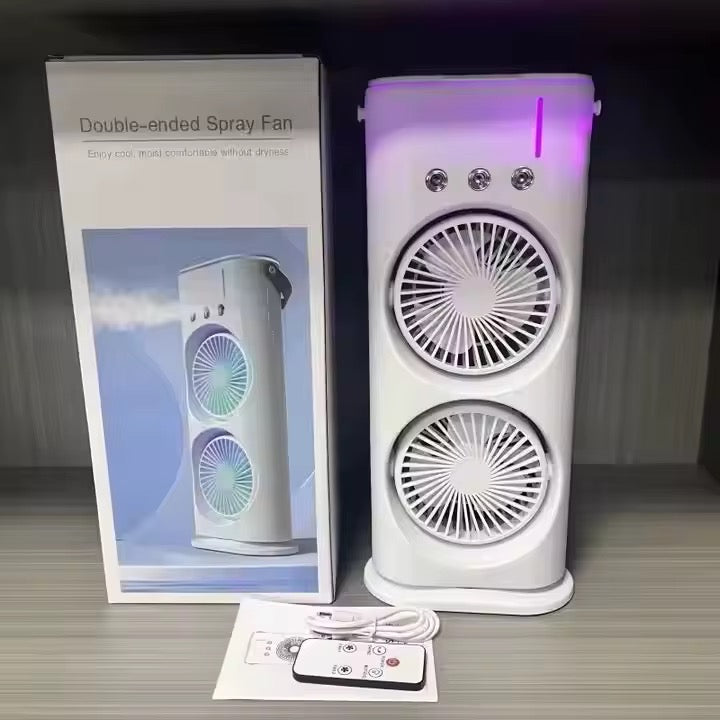 Mini climatiseur rechargeable à double ventilateur