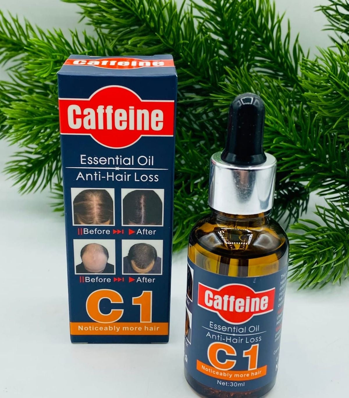 Kit Repousse Cheveux Caffeine C1 + Dermaroller