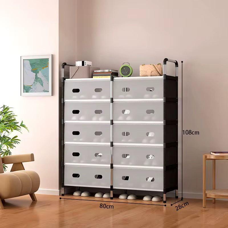Étagère de chaussure 36 paires avec anti-poussière