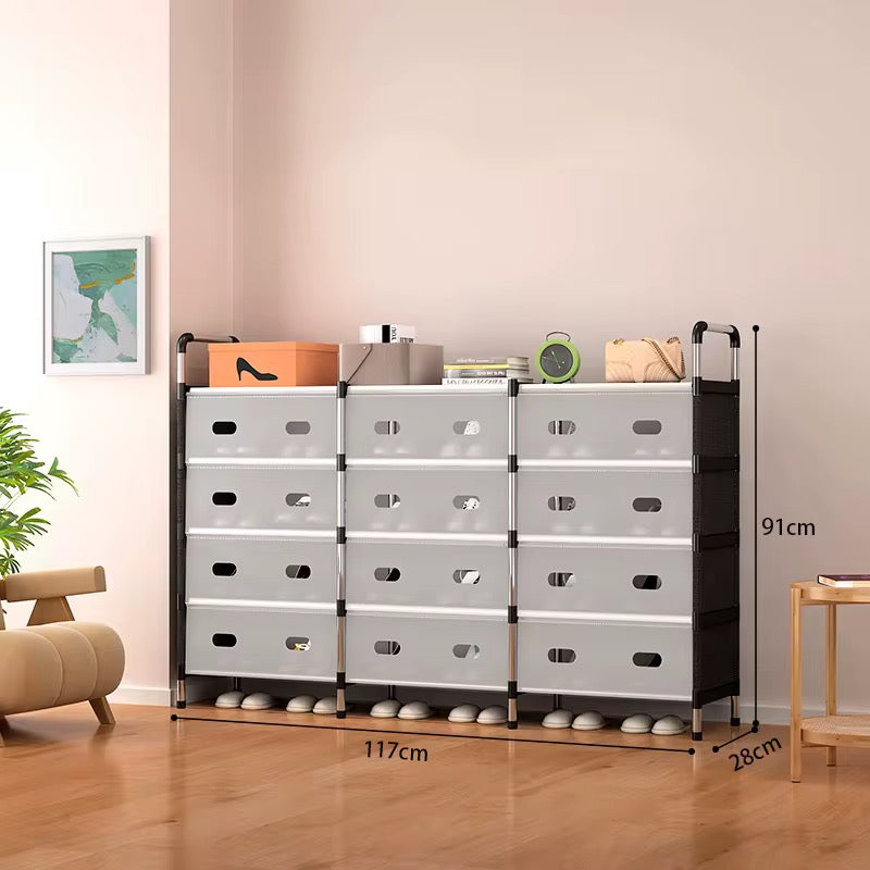 Étagère de chaussure 36 paires avec anti-poussière