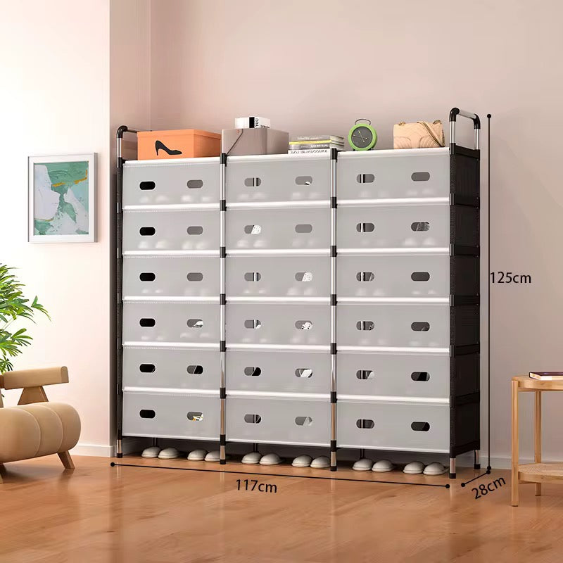 Étagère de chaussure 36 paires avec anti-poussière