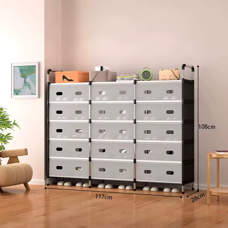 Étagère de chaussure 36 paires avec anti-poussière