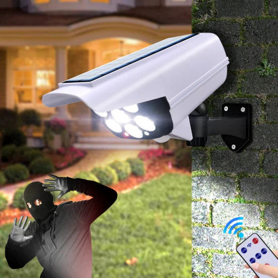 Lampe solaire avec détecteur de mouvement fixée au mur