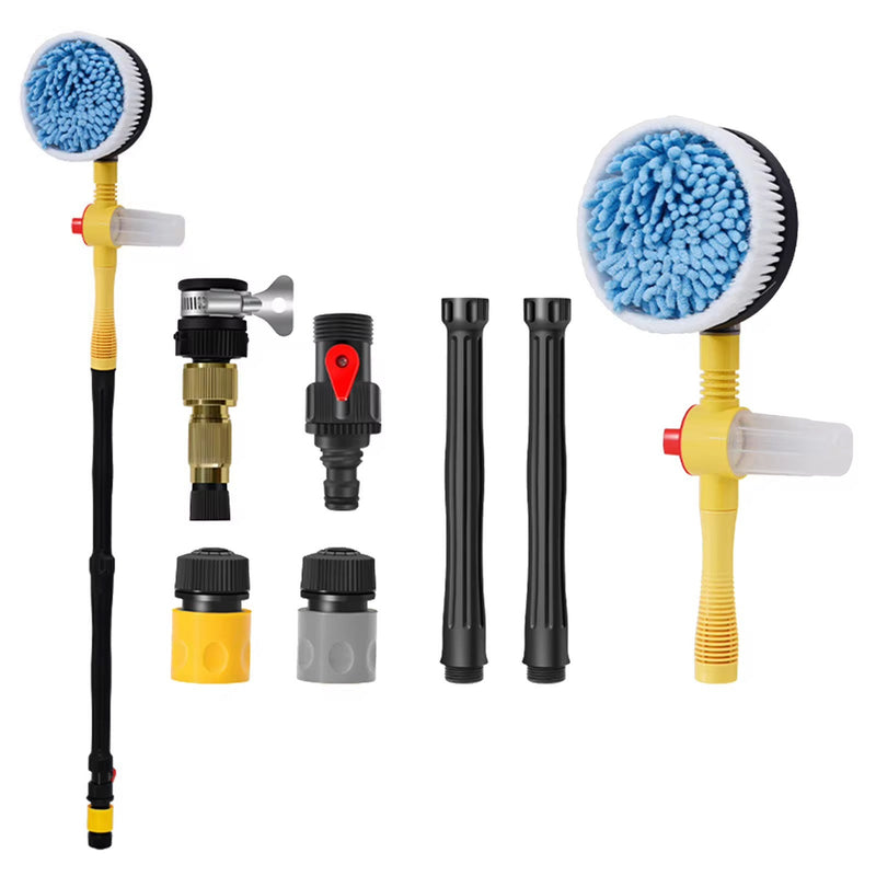 Brosse de lavage de voiture rotative à 360 degrés avec distributeur de savon