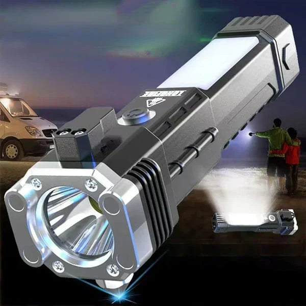 Lampe de poche LED rechargeable super lumineuse portable avec Power bank intégrée