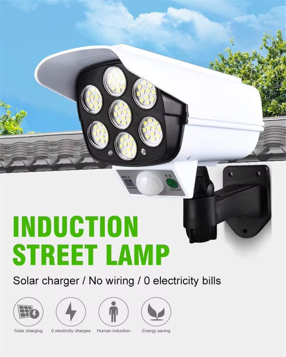Lampe solaire à détecteur de mouvement