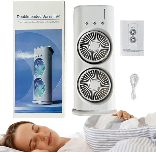 Mini climatiseur rechargeable à double ventilateur