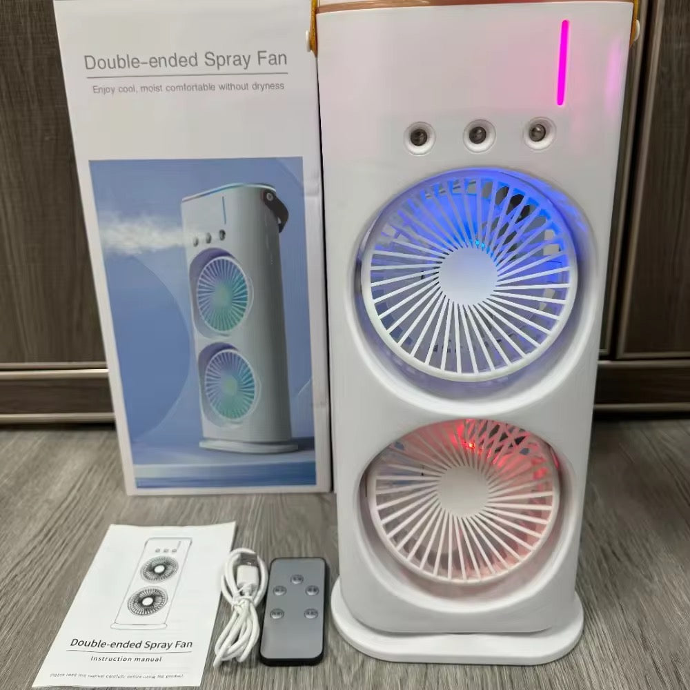 Mini climatiseur rechargeable à double ventilateur