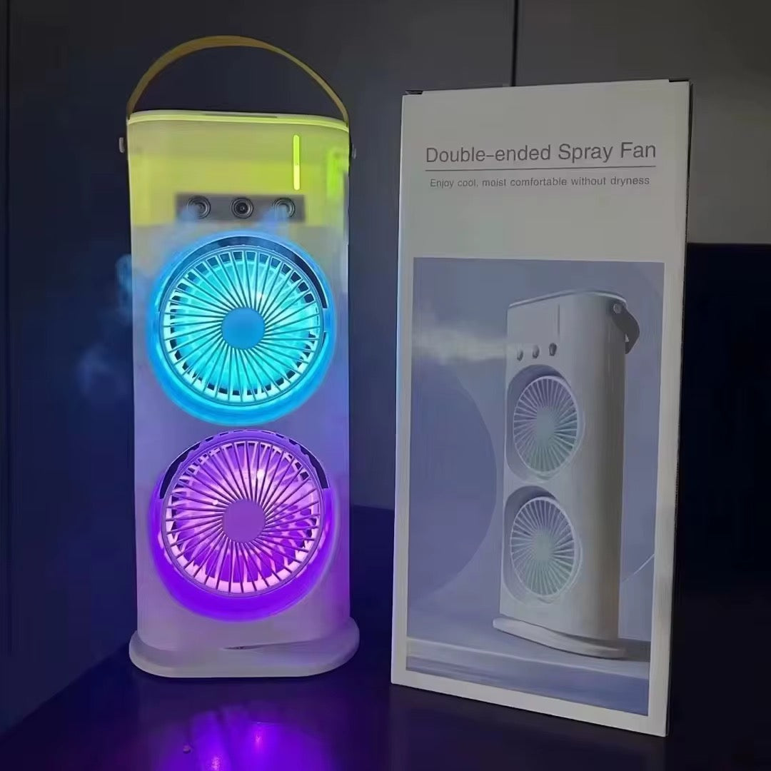Mini climatiseur rechargeable à double ventilateur