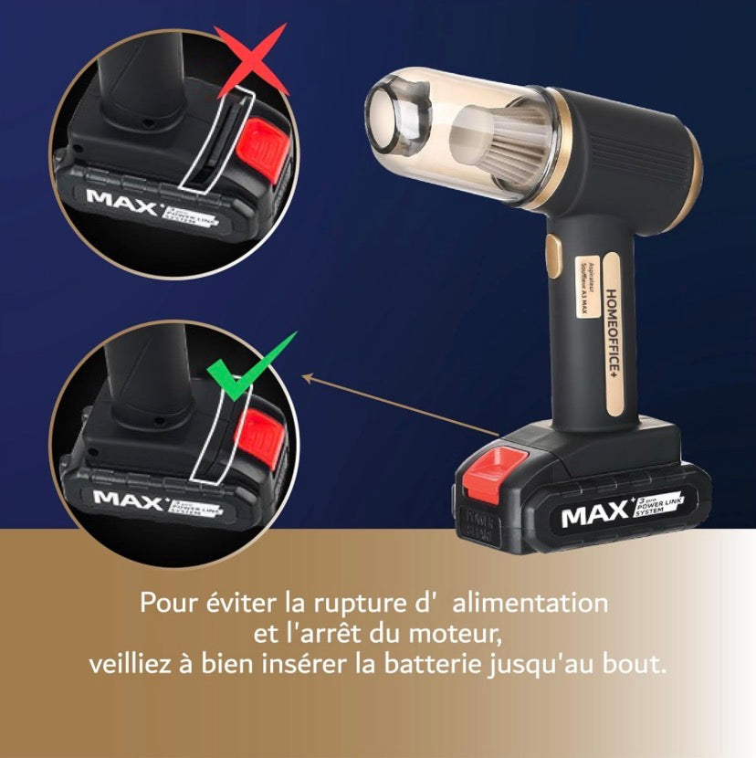 Aspirateur de Voiture Portatif Sans Fil à Batterie