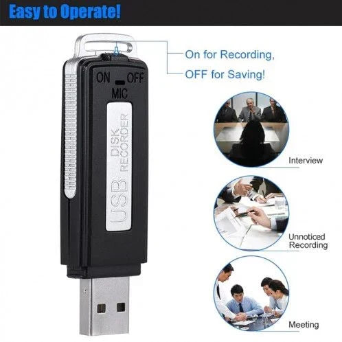 Clé USB Enregistreur Intelligent : Pour Réunions, Cours et Surveillance Discrète