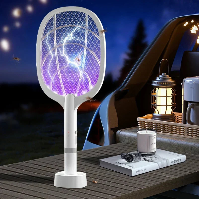 ⚡ Raquette Electrique Anti-Moustiques 2-en-1 – Dormez enfin en paix 😴