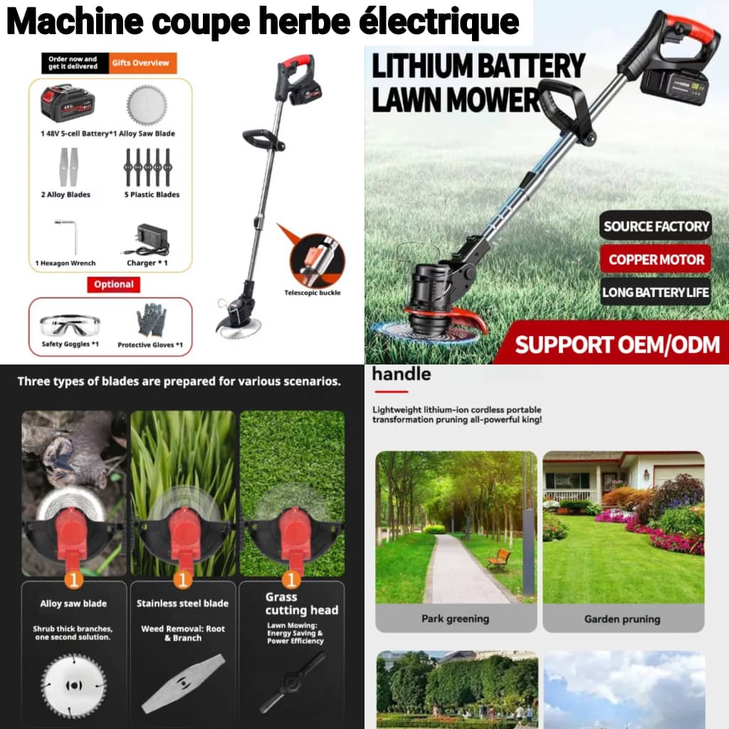 Débroussailleuse électrique sans fil 3-en-1
