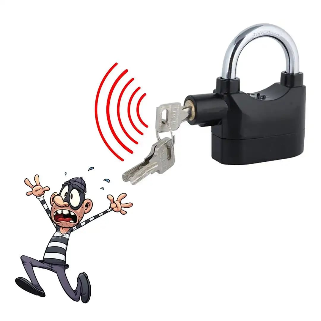 Le cadenas alarme en acier avec sirène de 110 dB 2 ACHETES = 1 OFFERT GRATUITEMENT