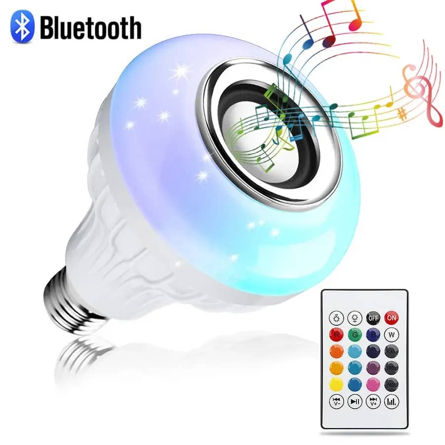 Ampoule LED Avec Haut-Parleur Bluetooth Intégré 2N1