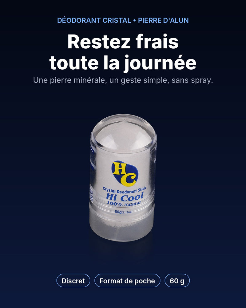 Déodorant Pierre d'Alun Hi Cool 60 g – Fraîcheur Toute la Journée