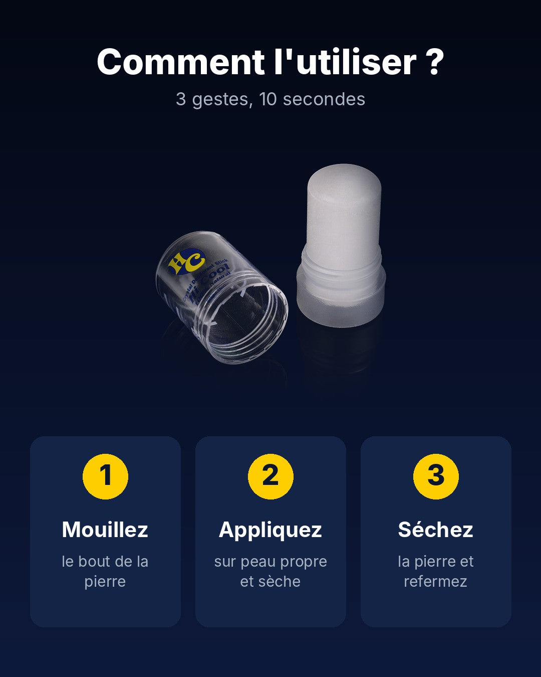 Déodorant Pierre d'Alun Hi Cool 60 g – Fraîcheur Toute la Journée