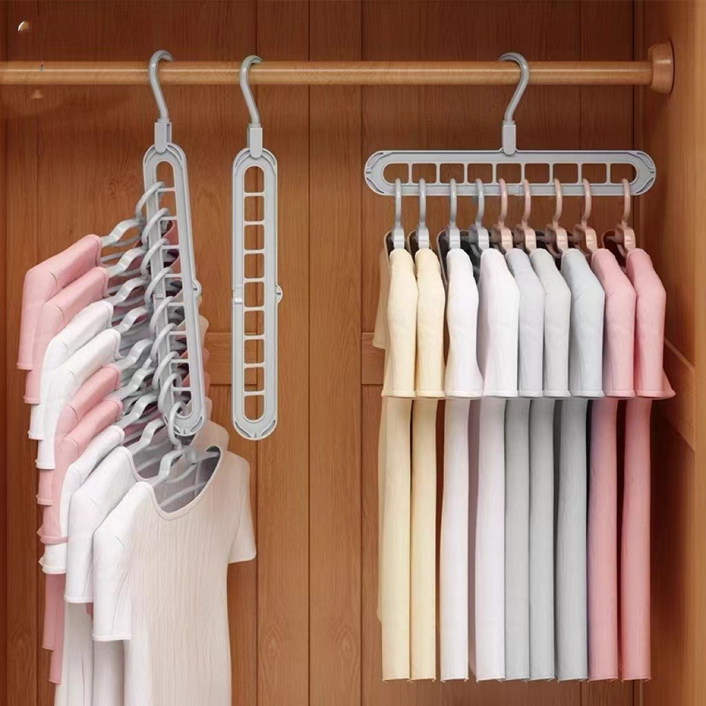 Cintre Magique 9 Trous – Gain de Place pour Armoire