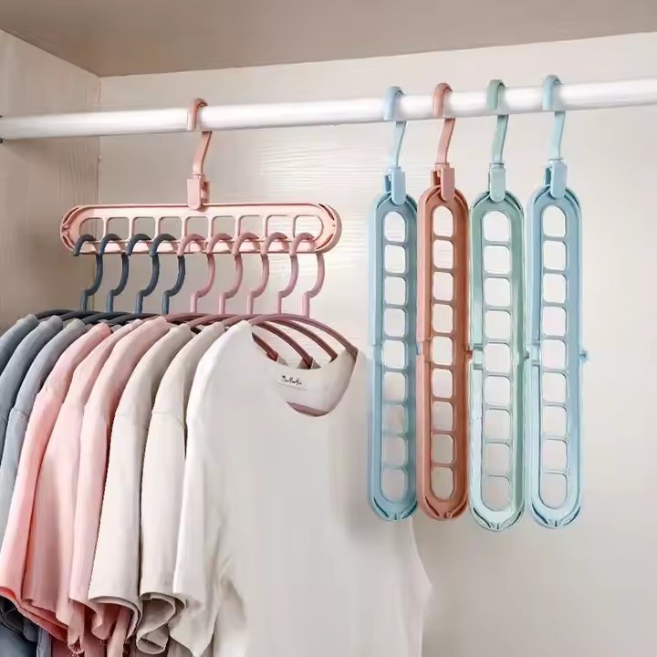 Cintre Magique 9 Trous – Gain de Place pour Armoire