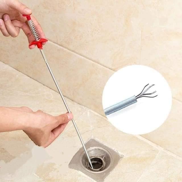 Deboucheur de canalisation flexible a crochet