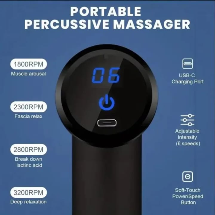 Pistolet de Massage Musculaire Pro – Relaxation & Récupération Instantanée
