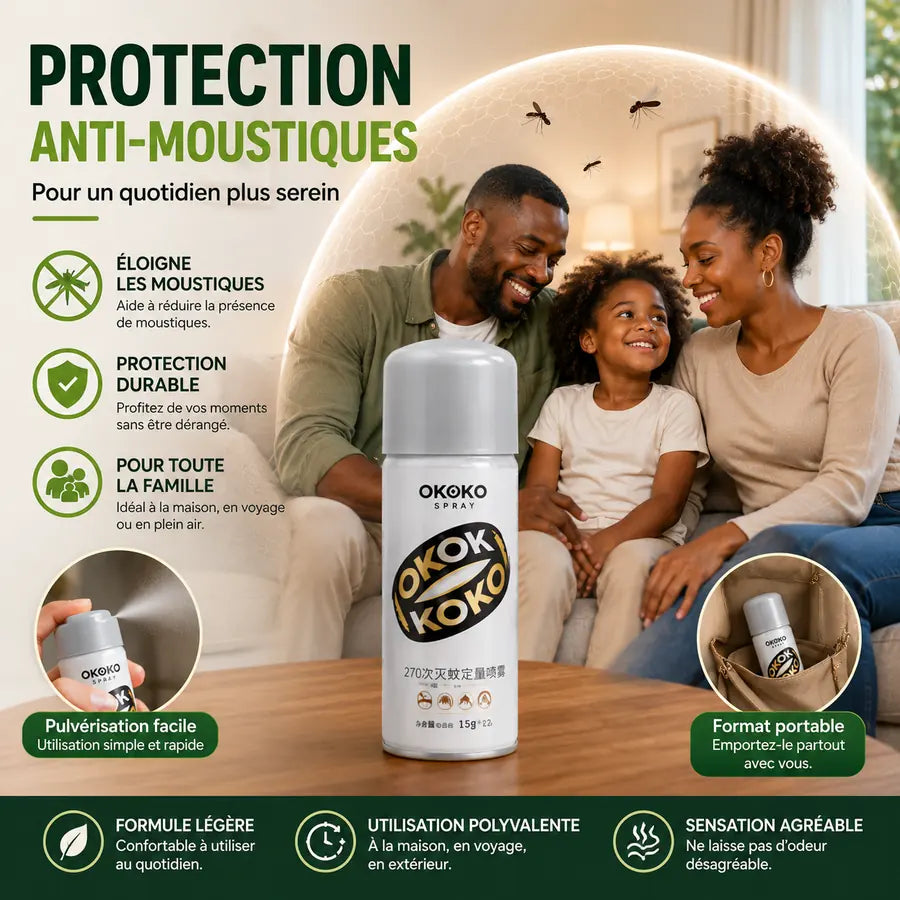 Spray Anti-Moustiques OKOK – Protection Simple & Pratique