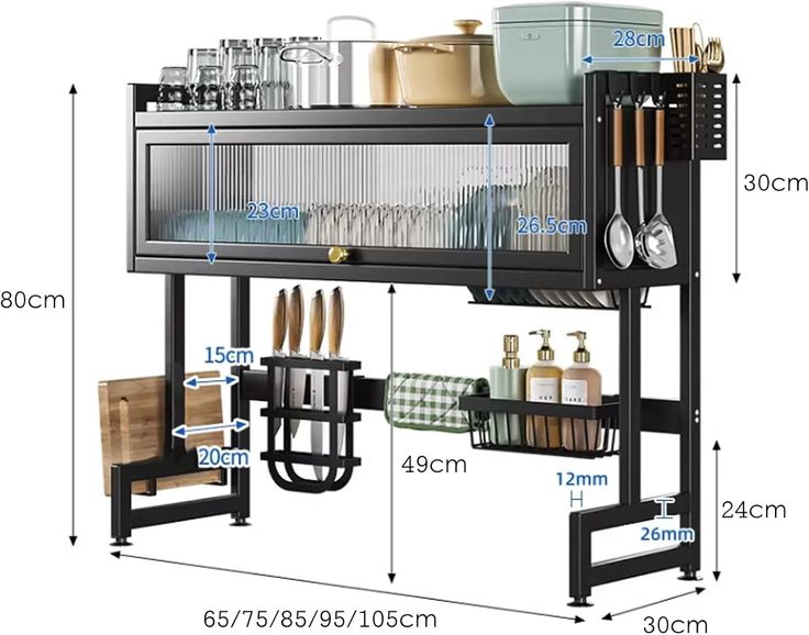 Étagère de rangement de cuisine multifonctions